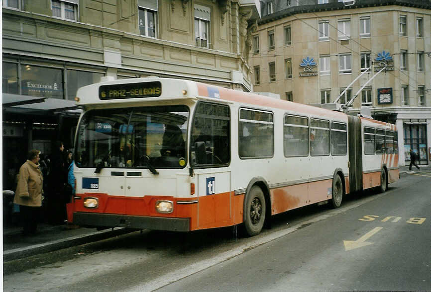 (083'734) - TL Lausanne - Nr. 885 - Saurer/Hess Gelenktrolleybus (ex TPG Gen�ve Nr. 654) am 6. M�rz 2006 in Lausanne, Bel-Air