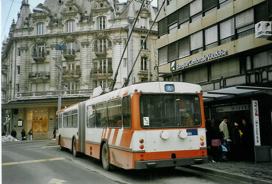 (083'735) - TL Lausanne - Nr. 885 - Saurer/Hess Gelenktrolleybus (ex TPG Gen�ve Nr. 654) am 6. M�rz 2006 in Lausanne, Bel-Air