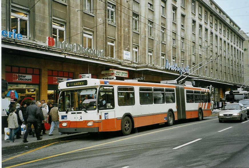 (083'736) - TL Lausanne - Nr. 886 - Saurer/Hess Gelenktrolleybus (ex TPG Gen�ve Nr. 657) am 6. M�rz 2006 in Lausanne, Bel-Air