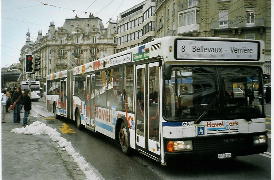 (083'814) - TL Lausanne - Nr. 629/VD 310'126 - Neoplan (ex Haru Nr. 8503) am 6. M�rz 2006 in Lausanne, Bel-Air