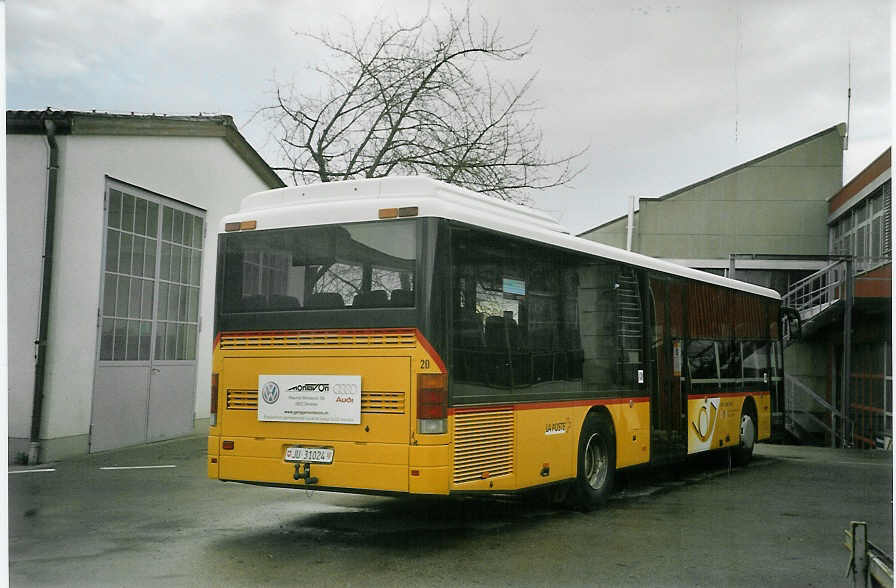 (084'121) - CarPostal Jura-Jura bernois-Neuch�tel - Nr. 20/JU 31'024 - Setra (ex P 25'648) am 2. April 2006 in Bellach, Hess