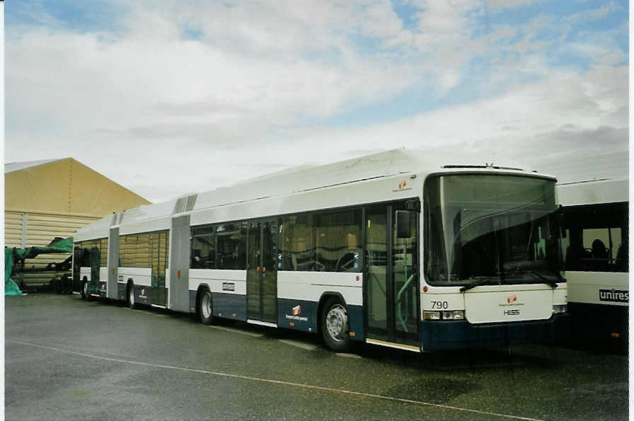(084'123) - TPG Gen�ve - Nr. 790 - Hess/Hess Doppelgelenktrolleybus am 2. April 2006 in Bellach, Hess