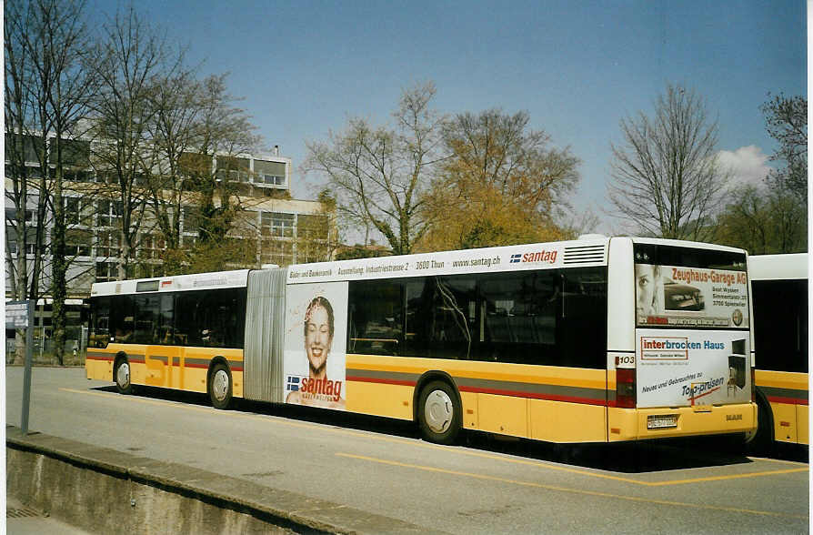 (084'308) - STI Thun - Nr. 103/BE 577'103 - MAN am 21. April 2006 bei der Schiffl�ndte Thun