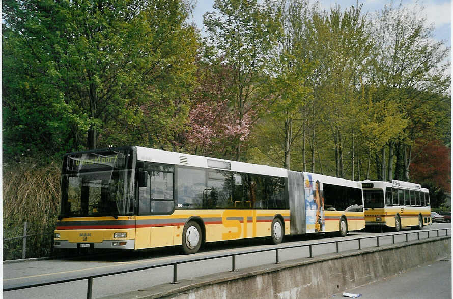 (084'611) - STI Thun - Nr. 104/BE 577'104 - MAN am 2. Mai 2006 bei der SChiffl�ndte Thun