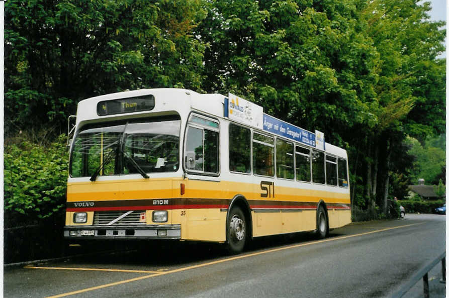 (085'124) - STI Thun - Nr. 35/BE 443'835 - Volvo/R&J (ex SAT Thun Nr. 35) am 16. Mai 2006 bei der Schiffl�ndte Thun