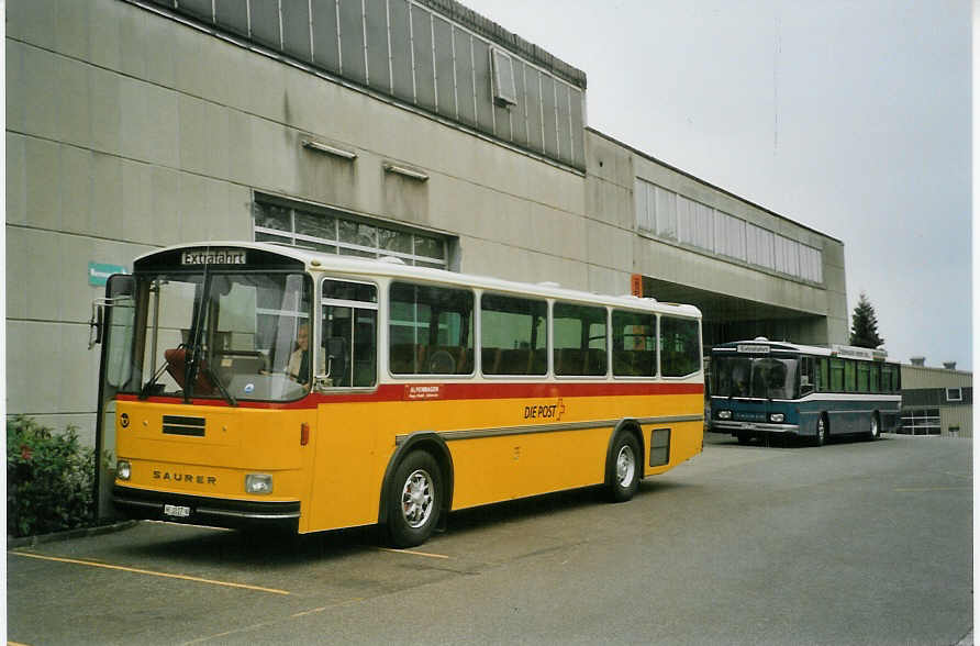 (085'315) - Allemann, Birsfelden - BE 1817 U - Saurer/T�scher (ex Semadeni, Poschiavo; ex Kasper, Poschiavo; ex PostAuto Graub�nden; ex P 24'285) am 20. Mai 2006 in Bellach, Hess