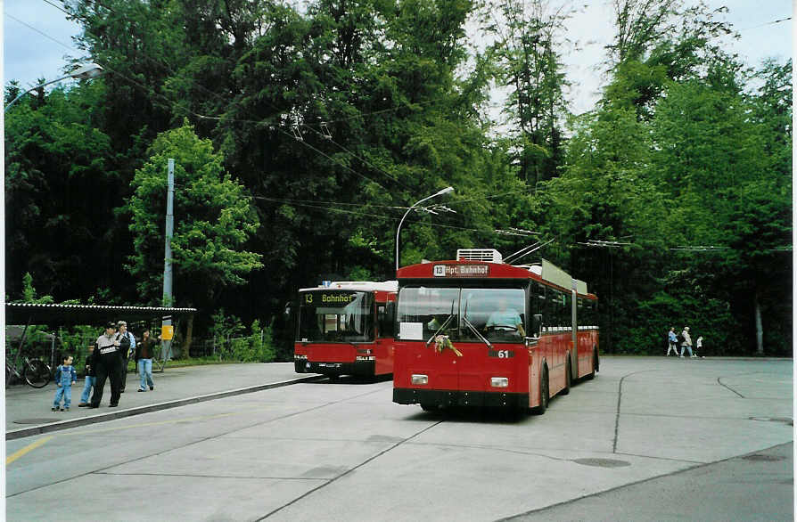 (085'722) - Bernmobil, Bern - Nr. 61 - FBW/Hess Gelenktrolleybus am 28. Mai 2006 in Bern, B�mpliz