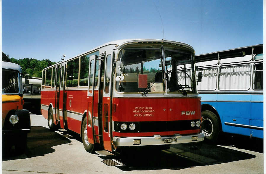 (086'501) - W�est, Brittnau - SO 428 U - FBW/R&J (ex Wespe, Altst�tten; ex AFA Adelboden Nr. 19) am 18. Juni 2006 in Hinwil, AMP
