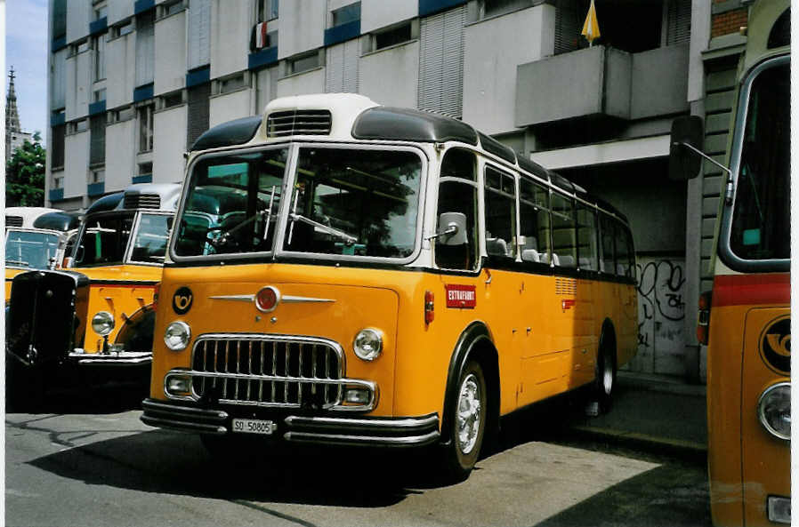(086'919) - Gerber, Matzendorf - SO 50'805 - FBW/R&J (ex Kontiki, Wettingen; ex P 24'001; ex P 21'501) am 25. Juni 2006 in Bern, Museum f�r Kommunikation 