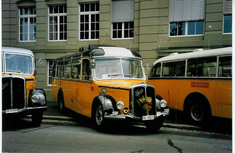(087'008) - Dubach, Walde - AG 8821 - Saurer/Krapf (ex Nr. 1; ex Bearth, Brigels Nr. 1; ex P 22'060; ex Tscharner, Thusis) am 25. Juni 2006 in Bern, Museum f�r Kommunikation