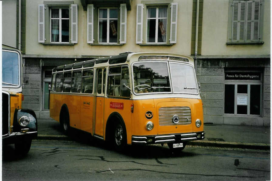 (087'019) - Streiff, Gelterkinden - AG 306'557 - Saurer/Gangloff (ex Oldie-Tours Z�risee, Wollerau; ex OTAG, Wald; ex Leibundgut, Obergoldbach; ex Krebs, Belpberg) am 25. Juni 2006 in Bern, Museum f�r Kommunikation