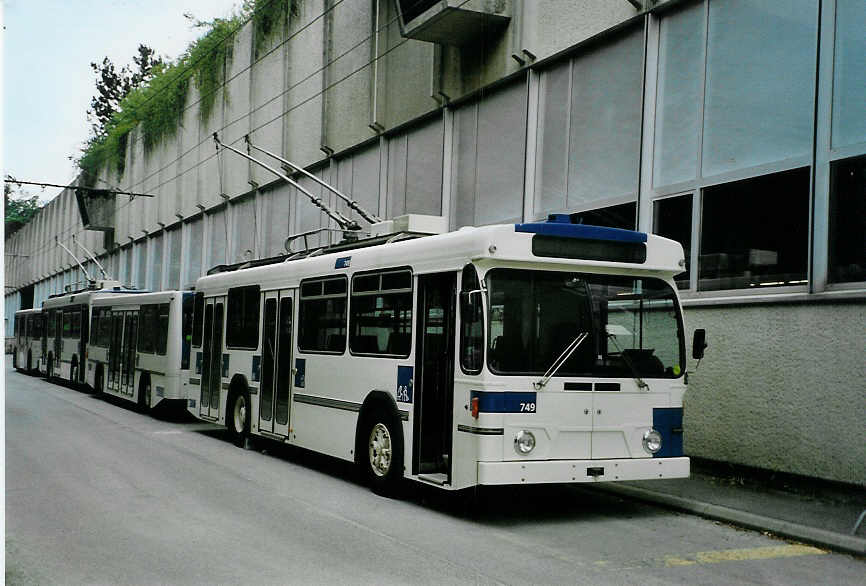 (087'717) - TL Lausanne - Nr. 749 - FBW/Hess Trolleybus am 26. Juli 2006 in Lausanne, D�p�t Borde