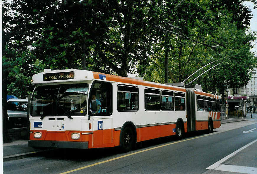 (087'803) - TL Lausanne - Nr. 888 - Saurer/Hess Gelenktrolleybus (ex TPG Gen�ve Nr. 659) am 26. Juli 2006 in Lausanne, Tunnel