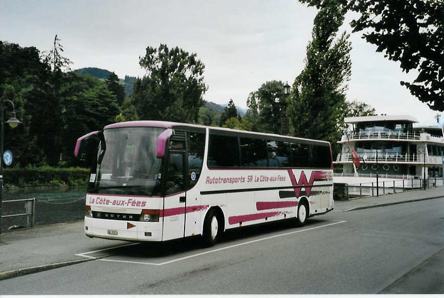 (089'327) - Auto-Transports, La C�te-aux-F�es - NE 1783 - Setra am 26. August 2006 bei der Schiffl�ndte Thun