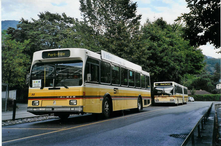 (089'706) - STI Thun - Nr. 52/BE 396'552 - Saurer/R&J am 6. September 2006 bei der Schiffl�ndte Thun