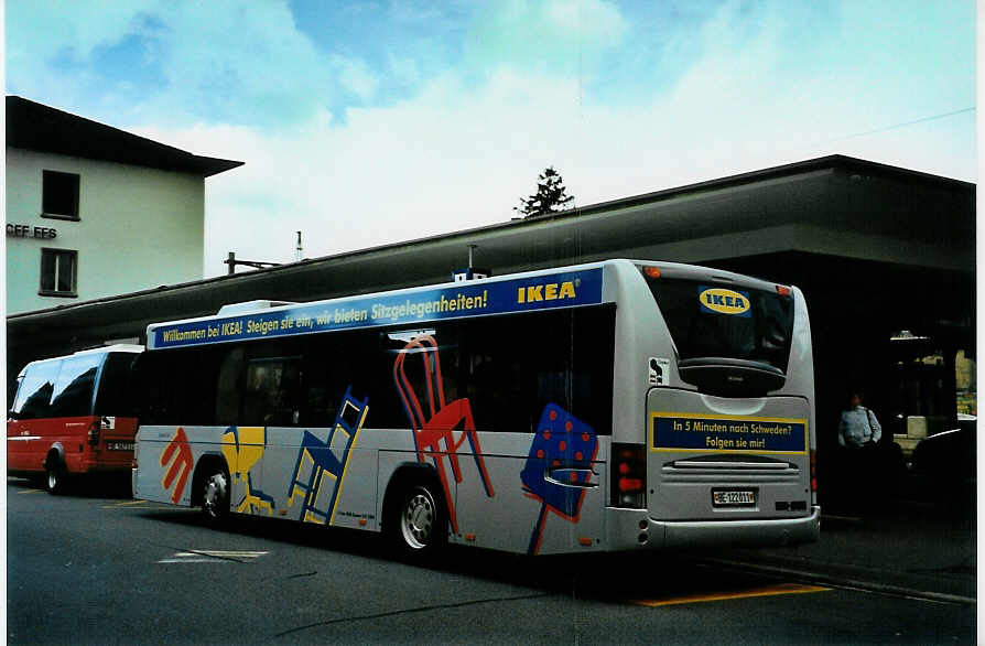 (092'417) - Busland, Burgdorf - Nr. 26/BE 122'011 - Scania/Hess am 3. M�rz 2007 beim Bahnhof Burgdorf