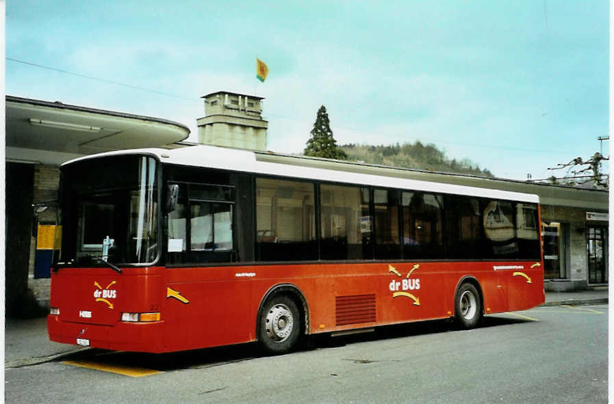 (092'421) - Busland, Burgdorf - Nr. 22/BE 593 - Volvo/Hess (ex AAGK Koppigen Nr. 2) am 3. M�rz 2007 beim Bahnhof Burgdorf