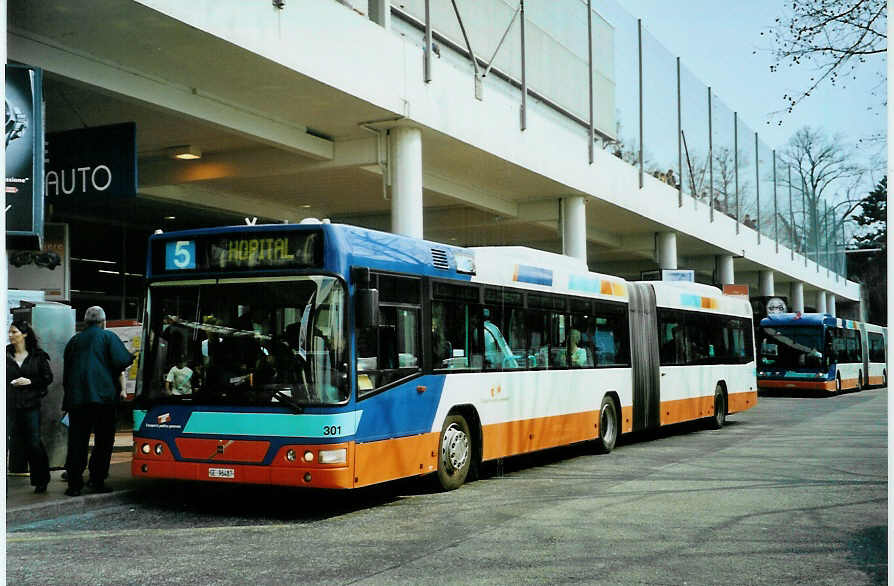 (092'632) - TPG Gen�ve - Nr. 301/GE 96'487 - Volvo am 17. M�rz 2007 in Gen�ve, Palexpo