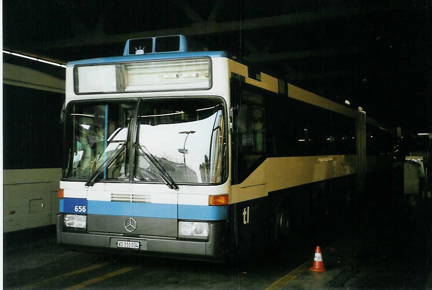 (092'924) - TL Lausanne - Nr. 656/VD 310'034 - Mercedes (ex VBZ Z�rich Nr. 582) am 17. M�rz 2007 in Lausanne, D�p�t Borde