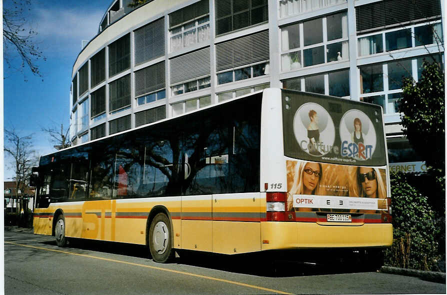 (093'009) - STI Thun - Nr. 115/BE 700'115 - MAN am 19. M�rz 2007 bei der Schiffl�ndte Thun
