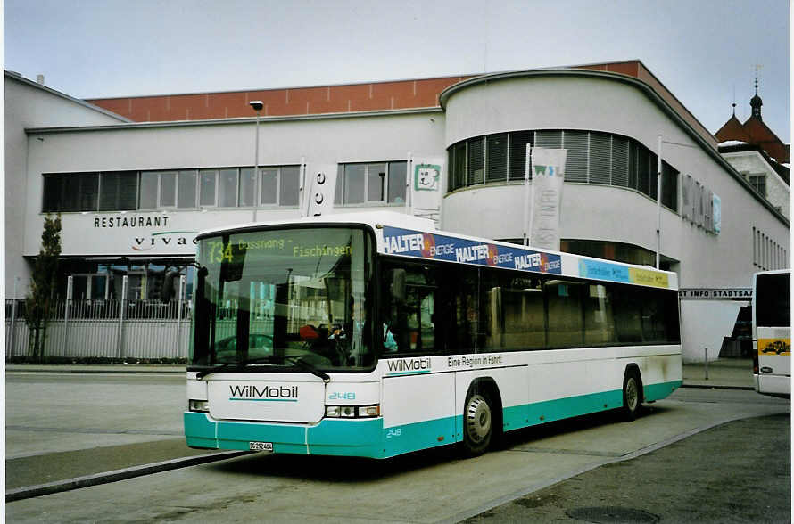 (093'134) - WilMobil, Wil - Nr. 248/SG 292'404 - Volvo/Hess (ex BOS Wil Nr. 7) am 22. M�rz 2007 beim Bahnhof Wil