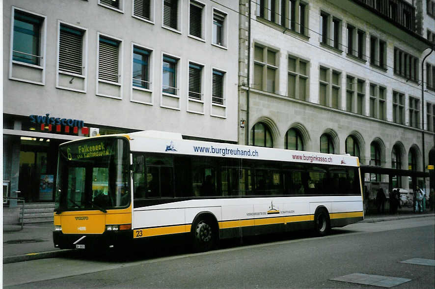(093'301) - VBSH Schaffhausen - Nr. 23/SH 38'023 - Volvo/Hess am 22. M�rz 2007 beim Bahnhof Schaffhausen