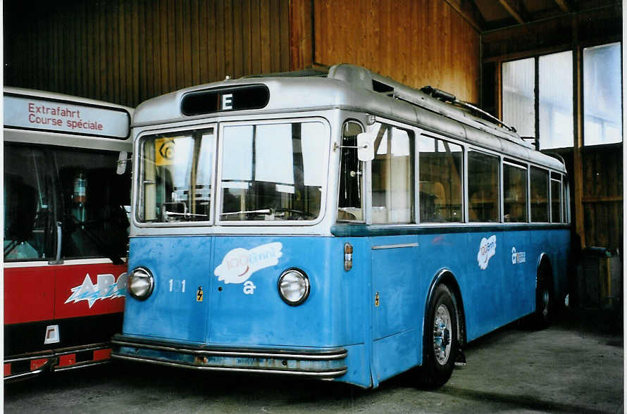 (093'418) - ACT Lugano (TVS) - Nr. 101 - FBW/R&J Trolleybus (ex Nr. 1) am 25. M�rz 2007 in Selzach, Halle TVS