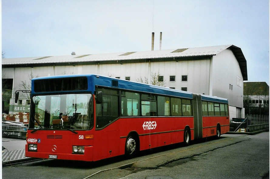 (093'431) - RBS Worblaufen - Nr. 58/BE 624'358 - Mercedes (ex BSU Solothurn Nr. 58) am 25. M�rz 2007 in Worblaufen, Garage