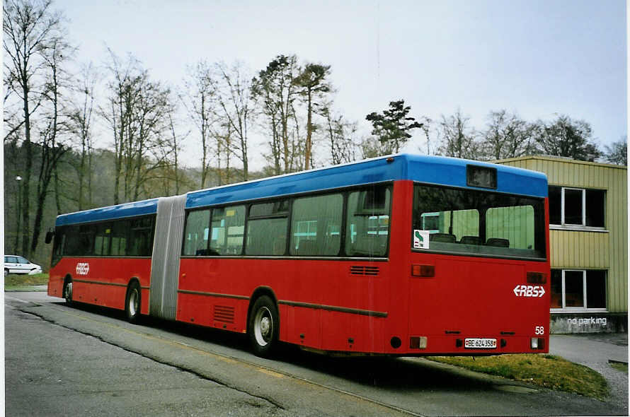 (093'432) - RBS Worblaufen - Nr. 58/BE 624'358 - Mercedes (ex BSU Solothurn Nr. 58) am 25. M�rz 2007 in Worblaufen, Garage