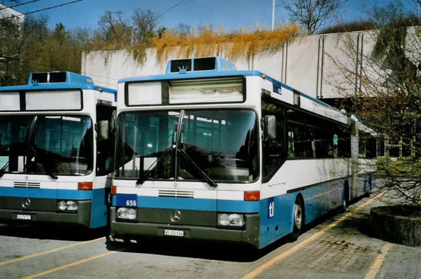 (093'611) - TL Lausanne - Nr. 656/VD 310'034 - Mercedes (ex VBZ Z�rich Nr. 582) am 7. April 2007 in Lausanne, D�p�t Borde