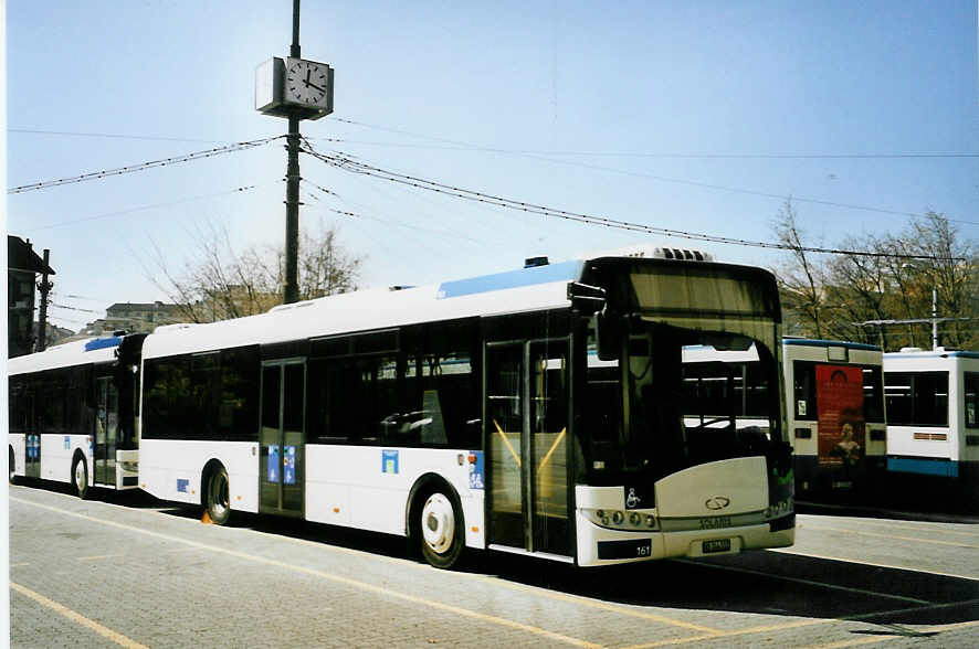 (093'616) - TL Lausanne - Nr. 161/VD 244'032 - Solaris am 7. April 2007 in Lausanne, D�p�t Borde
