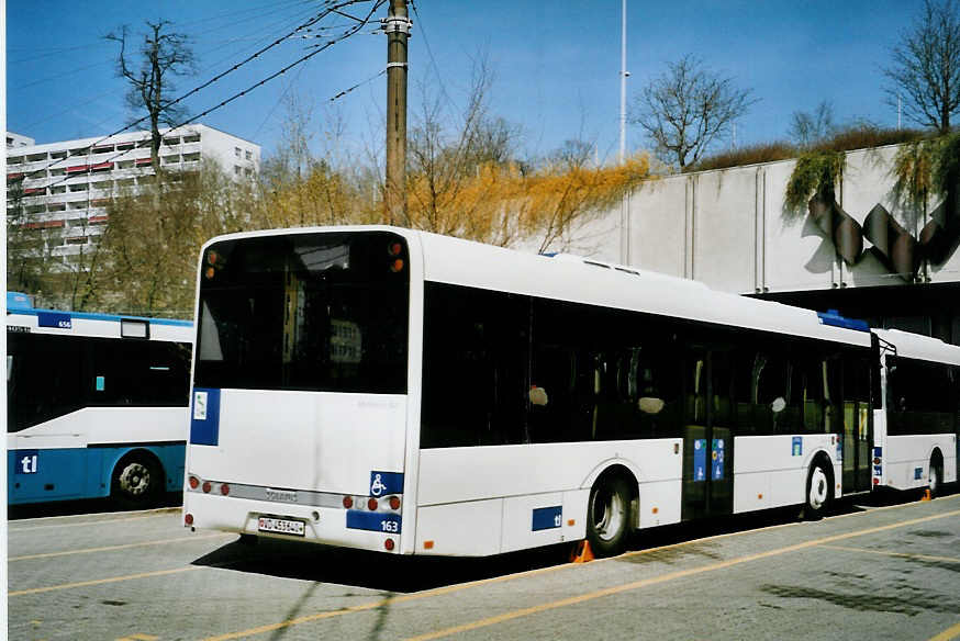 (093'617) - TL Lausanne - Nr. 163/VD 453'640 - Solaris am 7. April 2007 in Lausanne, D�p�t Borde