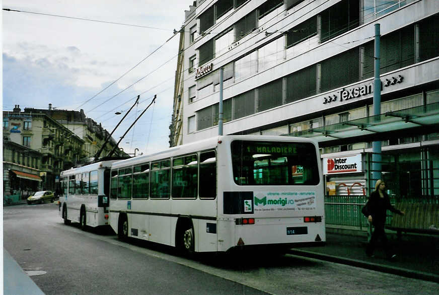 (093'725) - TL Lausanne - Nr. 914 - Lanz+Marti/Hess Personenanh�nger am 7. April 2007 beim Bahnhof Lausanne