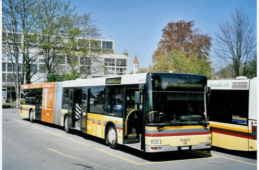 (094'110) - STI Thun - Nr. 107/BE 521'107 - MAN am 20. April 2007 bei der Schiffl�ndte Thun