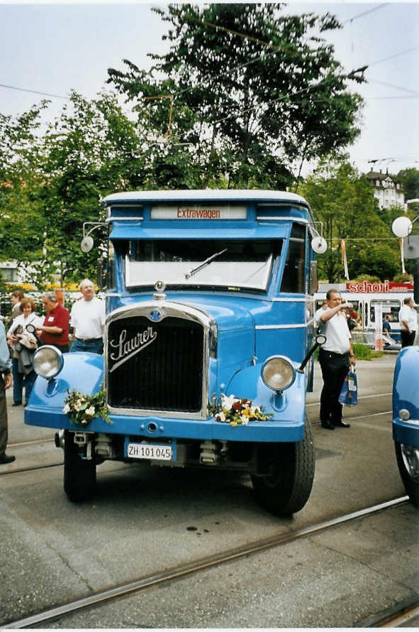 (094'631) - VBZ Z�rich - Nr. 45/ZH 101'045 - Saurer/T�scher (ex Firma in Spreitenbach; ex VBZ Z�rich Nr. 245; ex VBZ Z�rich Nr. 45) am 26. Mai 2007 in Z�rich, Burgwies
