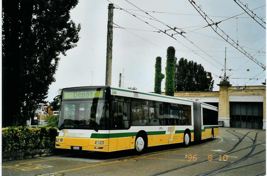 (094'733) - TN Neuch�tel - Nr. 244/NE 114'244 - MAN am 27. Mai 2007 in Neuch�tel, D�p�t