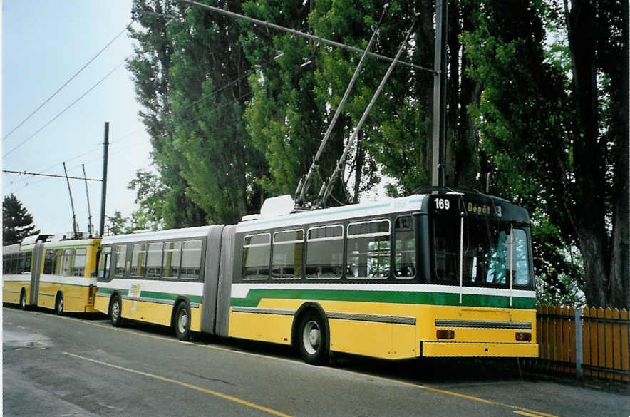 (094'801) - TN Neuch�tel - Nr. 169 - FBW/Hess Gelenktrolleybus am 27. Mai 2007 in Neuch�tel, D�p�t