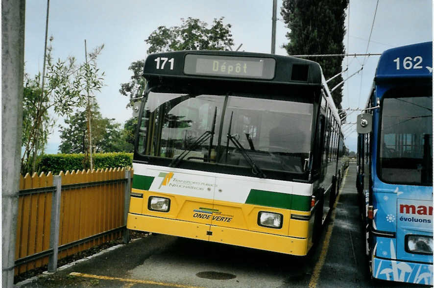(094'803) - TN Neuch�tel - Nr. 171 - FBW/Hess Gelenktrolleybus am 27. Mai 2007 in Neuch�tel, D�p�t