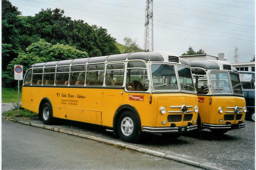 (095'204) - Oldie-Tours Z�risee, Wollerau - Nr. 23 - Saurer/Saurer am 2. Juni 2007 in Schmerikon, Garage