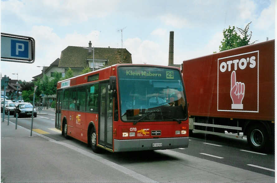 (095'412) - Peyer, Niederwangen - Nr. 78/BE 322'040 - Van Hool am 8. Juni 2007 in K�niz, Br�hlplatz