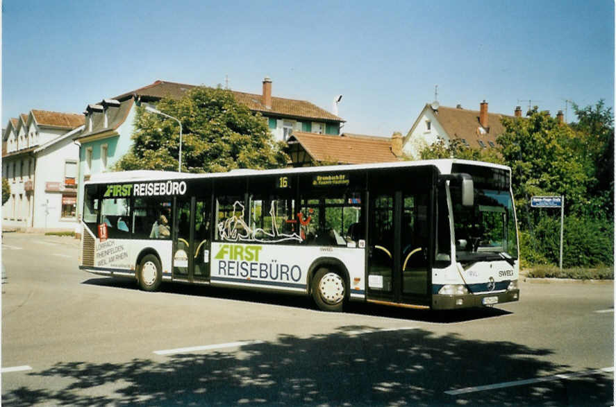 (097'108) - SWEG Lahr - FR-H 1064 - Mercedes am 6. August 2007 beim Bahnhof L�rrach