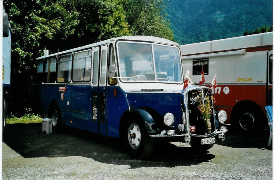 (097'331) - Aus der Schweiz: Suter, Savi�se - VS 34'639 - Saurer/R&J (ex ATJ Vaulion; ex TPC Aigle; ex Bressoud, Torgon) am 18. August 2007 in Schaan, Wohnbustreffen