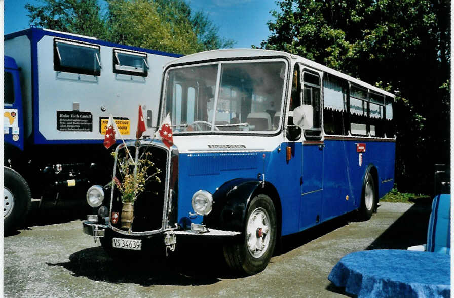 (097'332) - Aus der Schweiz: Suter, Savi�se - VS 34'639 - Saurer/R&J (ex ATJ Vaulion; ex TPC Aigle; ex Bressoud, Torgon) am 18. August 2007 in Schaan, Wohnbustreffen