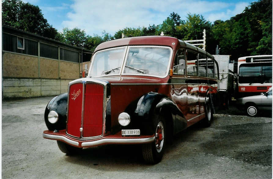 (098'434) - Blaser, Hasle-R�egsau - BE 338'938 - Saurer/R&J (ex Feller, Luterbach; ex AWL Littenheid; ex TSG Blumenstein Nr. 6) am 9. September 2007 in Oberburg, Ziegelgut