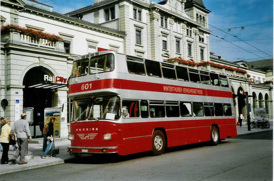(098'531) - WV Winterthur - Nr. 601/ZH 203'738 - B�ssing (ex Nr. 201; ex Swissair Nr. 23) am 15. September 2007 beim Hauptbahnhof Winterthur