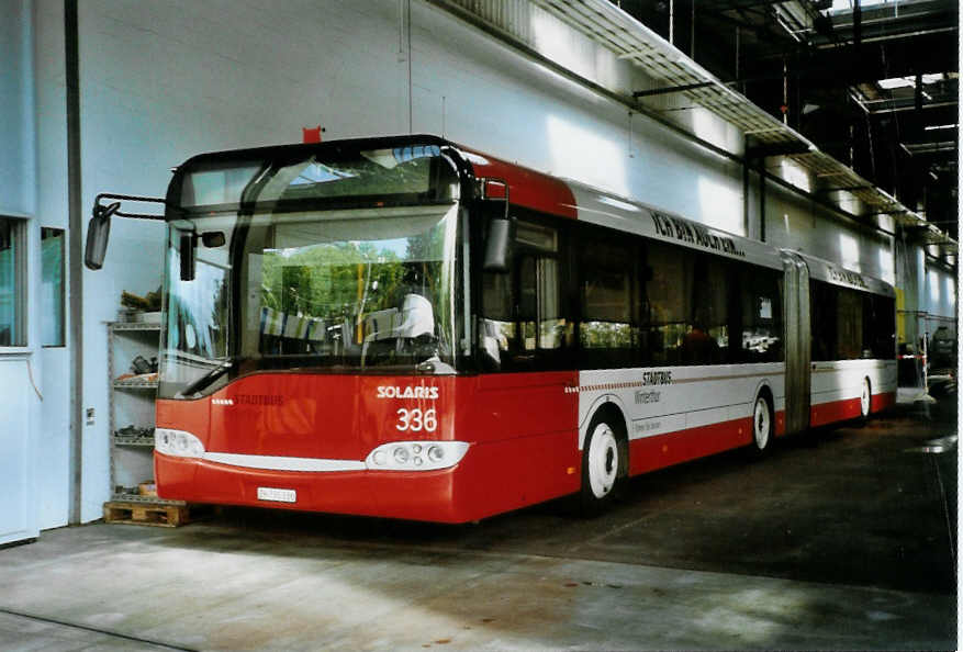 (098'532) - SW Winterthur - Nr. 336/ZH 730'336 - Solaris am 15. September 2007 in Winterthur, Depot Gr�zefeld