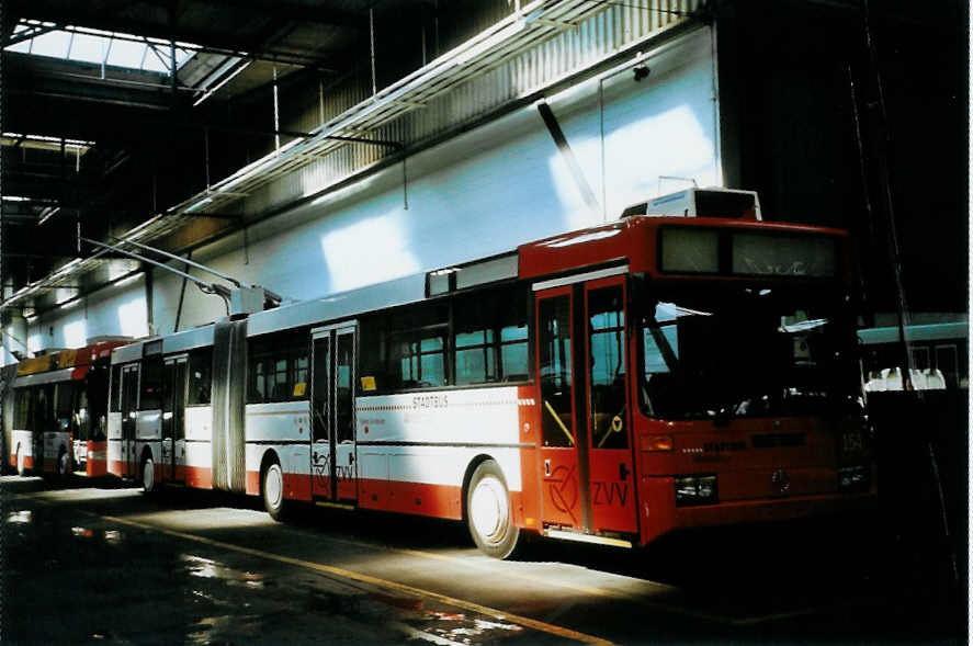 (098'534) - SW Winterthur - Nr. 154 - Mercedes Gelenktrolleybus am 15. September 2007 in Winterthur, Depot Gr�zefeld