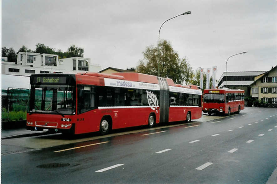 (099'412) - Bernmobil, Bern - Nr. 814/BE 612'814 - Volvo am 30. September 2007 in K�niz, Weiermatt