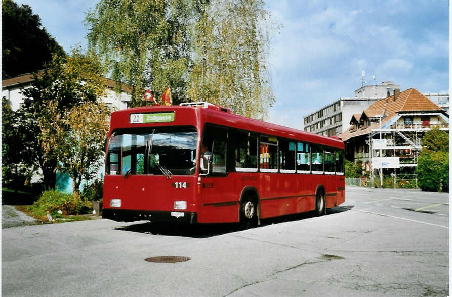 (099'511) - Bernmobil, Bern - Nr. 114/BE 366'114 - Volvo/R&J am 30. September 2007 in Ostermundigen, Tiefenm�sli