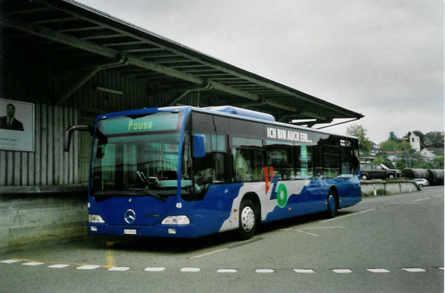 (100'427) - VZO Gr�ningen - Nr. 49/ZH 175'549 - Mercedes am 22. Oktober 2007 beim Bahnhof St�fa